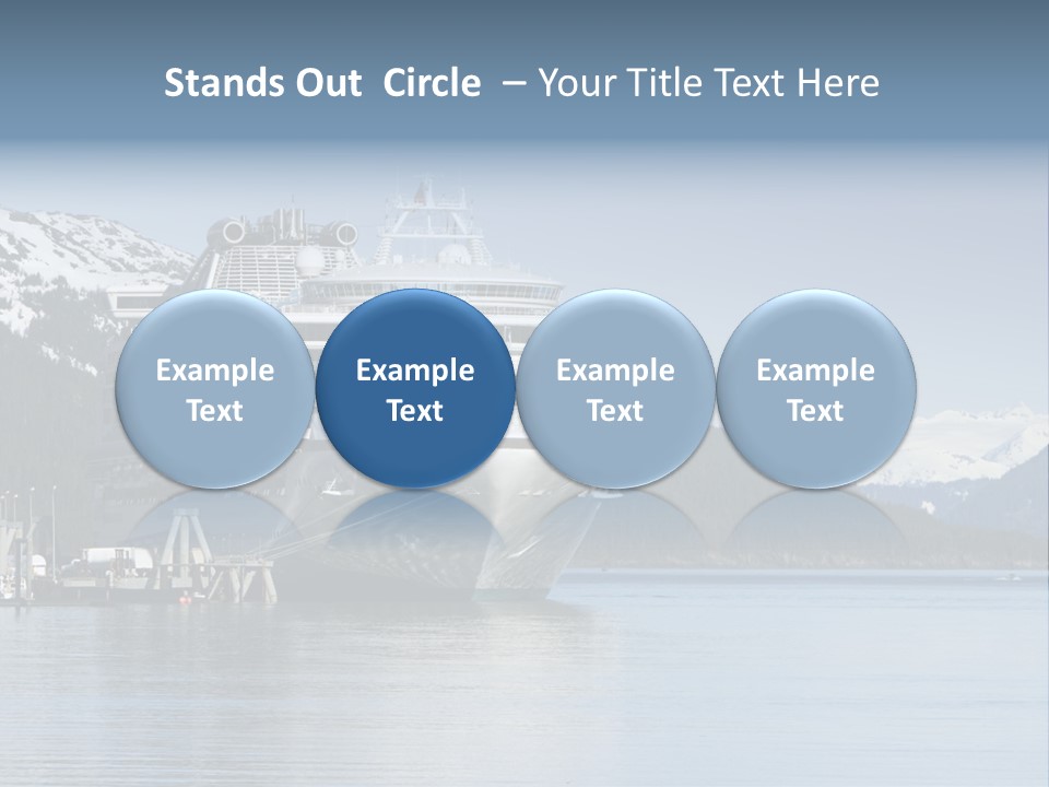 Docked Alaskan Cruise Ship PowerPoint Template