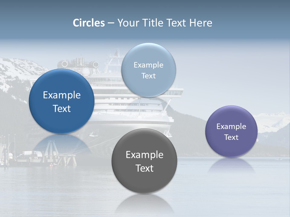 Docked Alaskan Cruise Ship PowerPoint Template