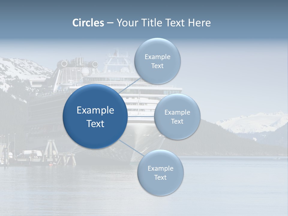 Docked Alaskan Cruise Ship PowerPoint Template