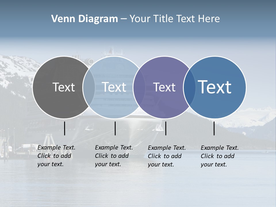 Docked Alaskan Cruise Ship PowerPoint Template