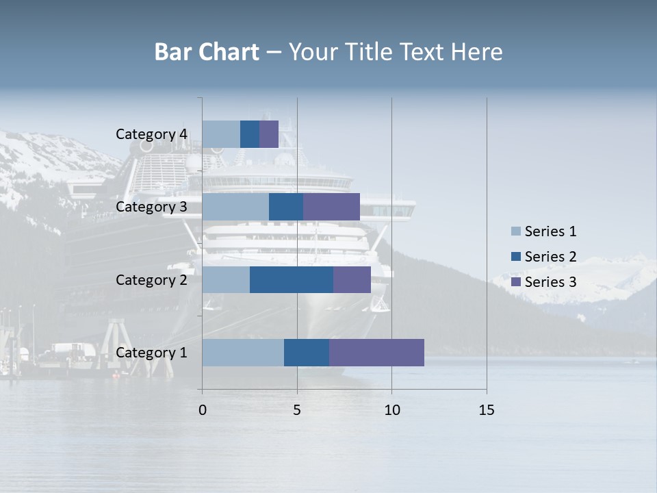 Docked Alaskan Cruise Ship PowerPoint Template