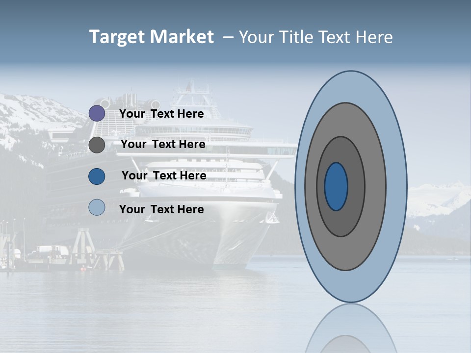 Docked Alaskan Cruise Ship PowerPoint Template