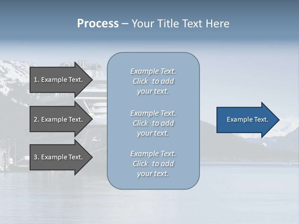 Docked Alaskan Cruise Ship PowerPoint Template
