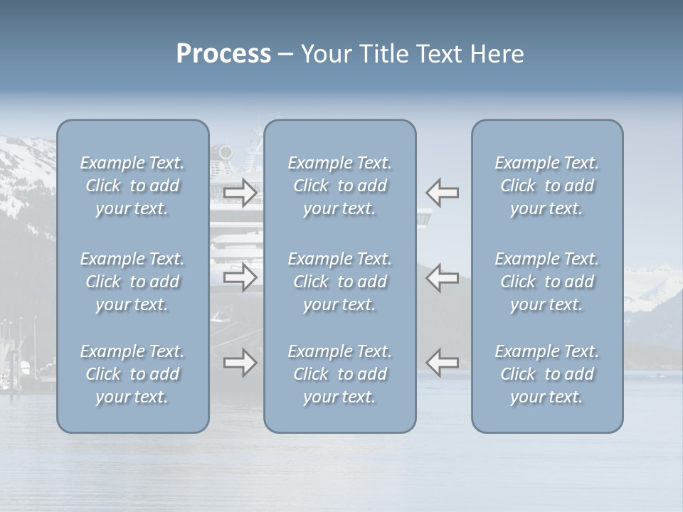 Docked Alaskan Cruise Ship PowerPoint Template