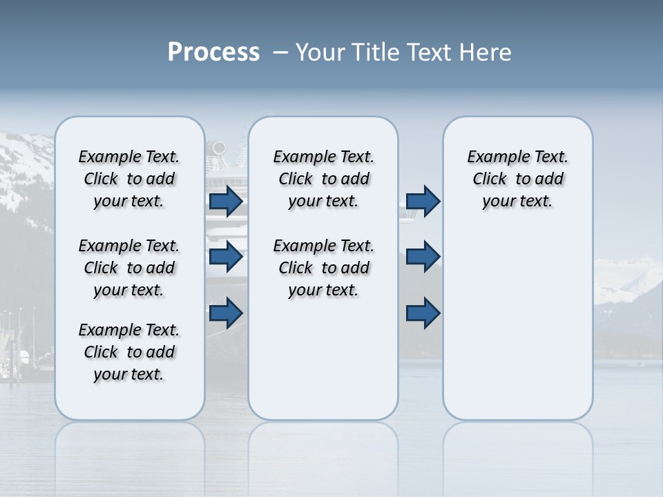 Docked Alaskan Cruise Ship PowerPoint Template