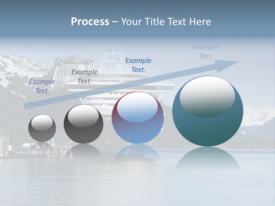Docked Alaskan Cruise Ship PowerPoint Template