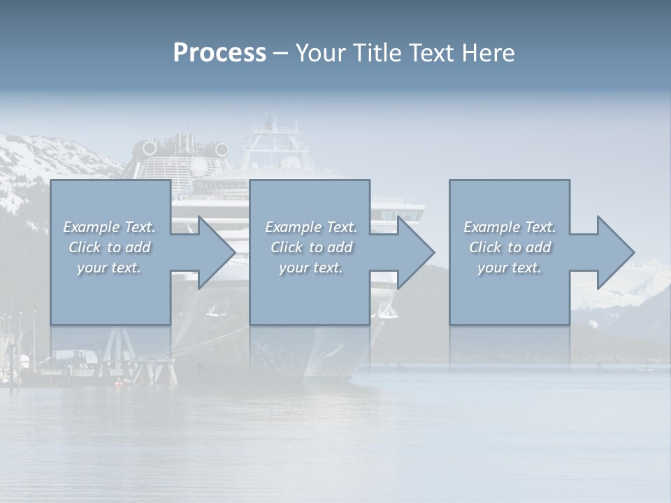 Docked Alaskan Cruise Ship PowerPoint Template