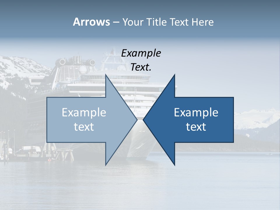 Docked Alaskan Cruise Ship PowerPoint Template