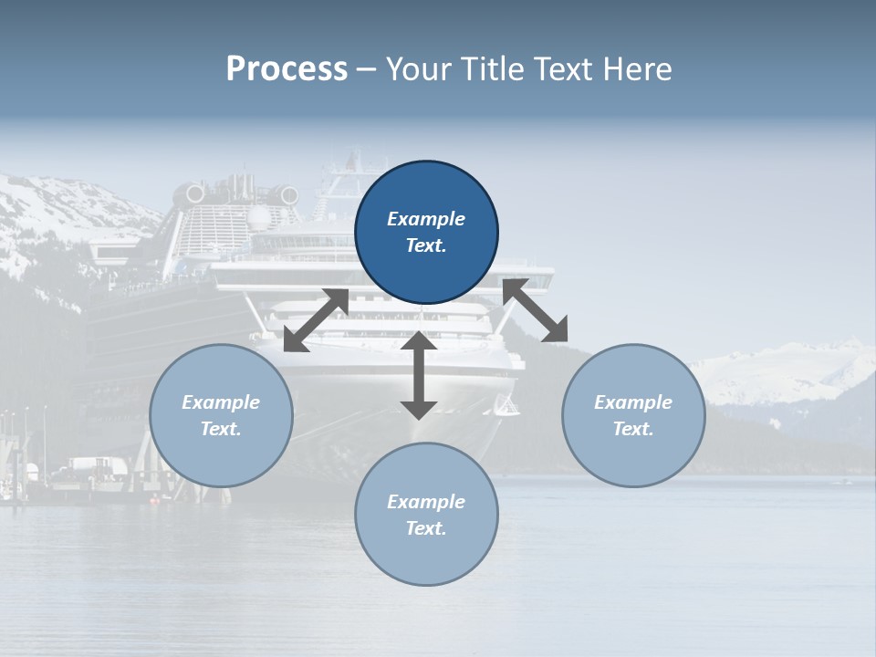 Docked Alaskan Cruise Ship PowerPoint Template