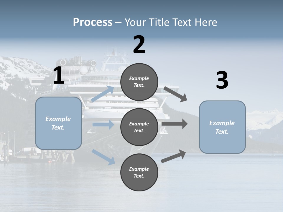 Docked Alaskan Cruise Ship PowerPoint Template
