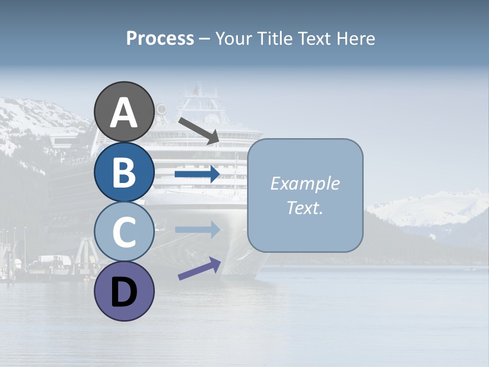 Docked Alaskan Cruise Ship PowerPoint Template