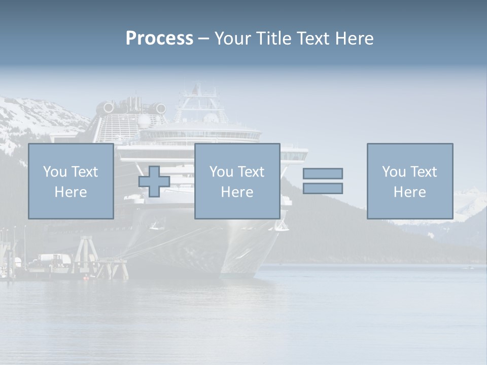 Docked Alaskan Cruise Ship PowerPoint Template
