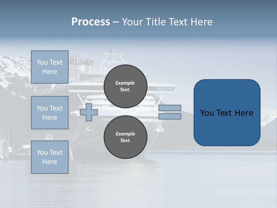Docked Alaskan Cruise Ship PowerPoint Template