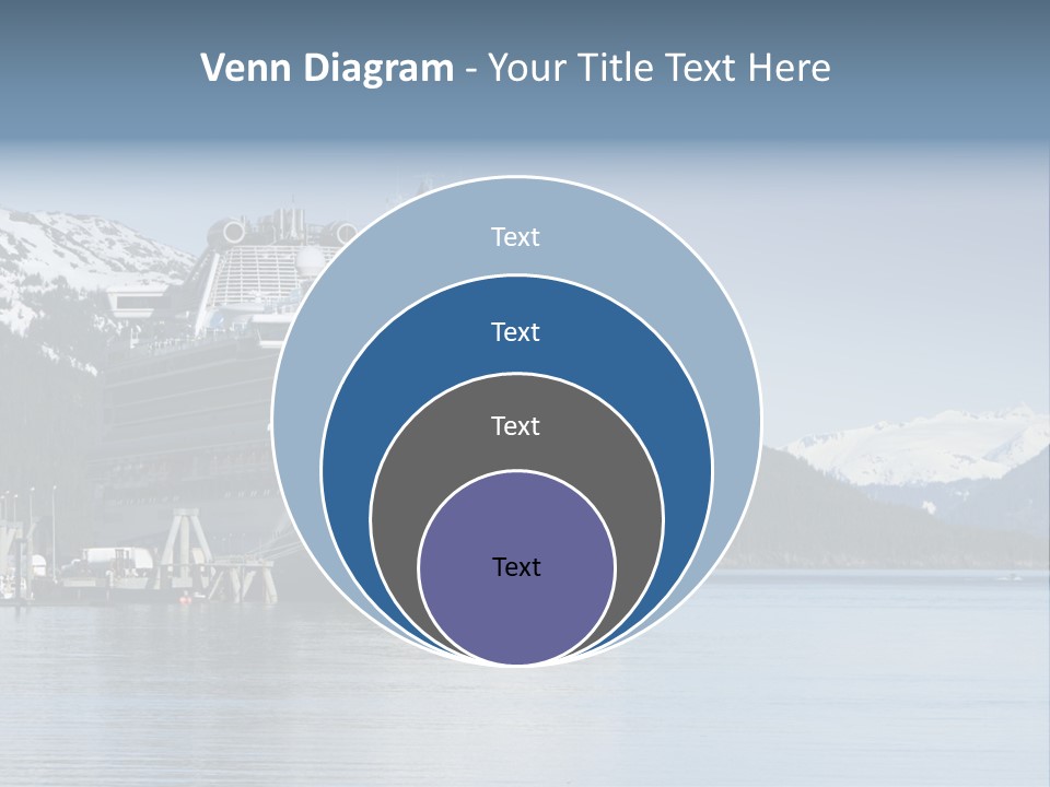 Docked Alaskan Cruise Ship PowerPoint Template