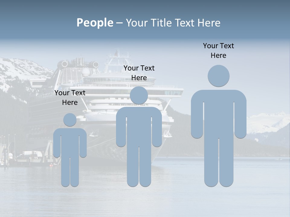 Docked Alaskan Cruise Ship PowerPoint Template