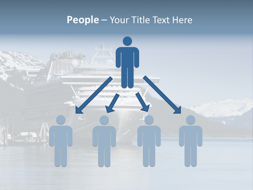 Docked Alaskan Cruise Ship PowerPoint Template