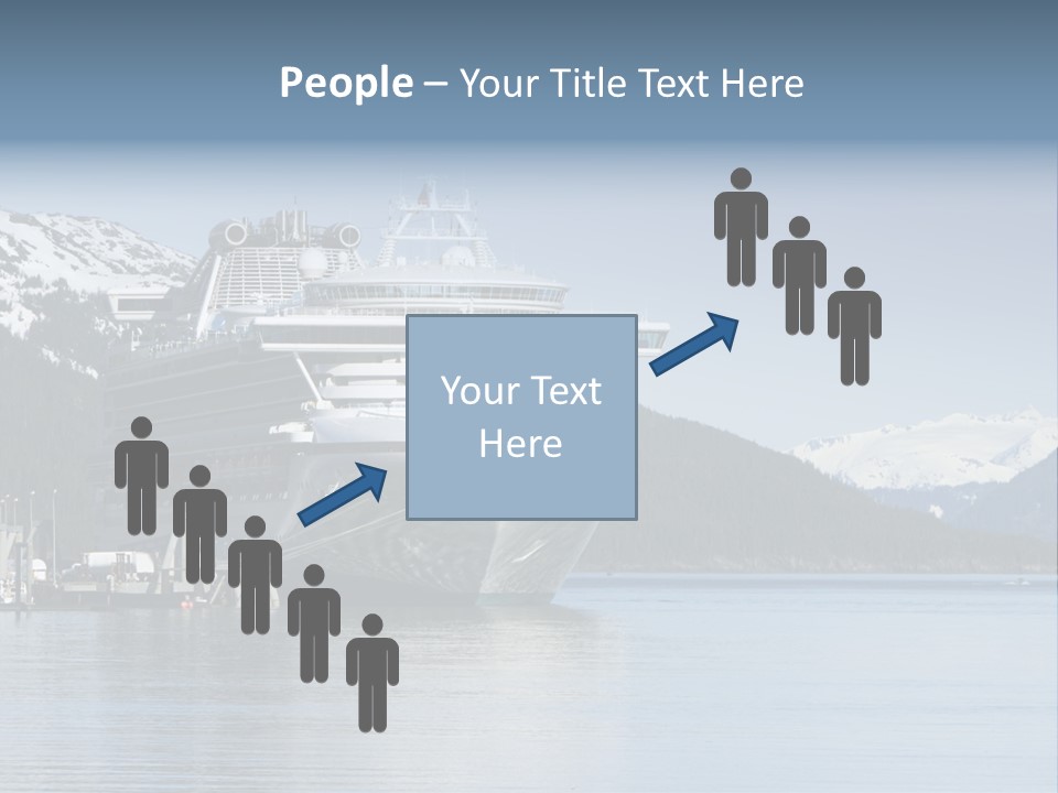 Docked Alaskan Cruise Ship PowerPoint Template
