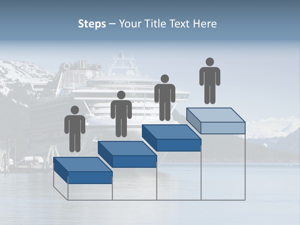 Docked Alaskan Cruise Ship PowerPoint Template