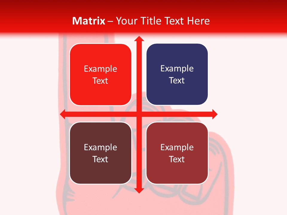 Blank Foam Finger Making The "We're Number 1 Symbol" In Red And Blue, Add Text To The Hand Or Above Hand, - Lots Of Copy Space PowerPoint Template