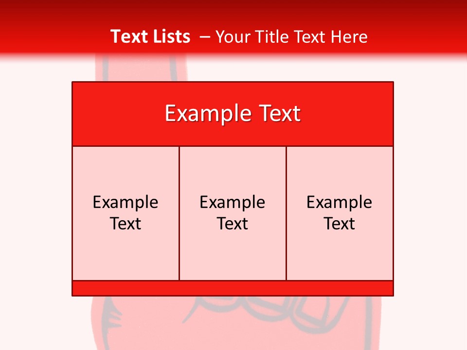 Blank Foam Finger Making The "We're Number 1 Symbol" In Red And Blue, Add Text To The Hand Or Above Hand, - Lots Of Copy Space PowerPoint Template