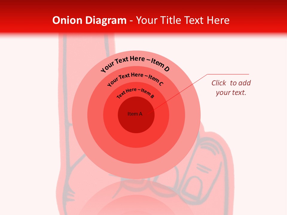 Blank Foam Finger Making The "We're Number 1 Symbol" In Red And Blue, Add Text To The Hand Or Above Hand, - Lots Of Copy Space PowerPoint Template
