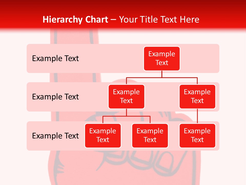 Blank Foam Finger Making The "We're Number 1 Symbol" In Red And Blue, Add Text To The Hand Or Above Hand, - Lots Of Copy Space PowerPoint Template