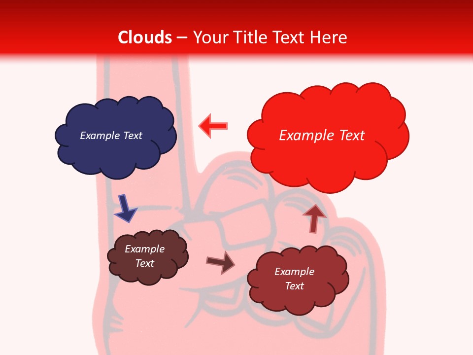 Blank Foam Finger Making The "We're Number 1 Symbol" In Red And Blue, Add Text To The Hand Or Above Hand, - Lots Of Copy Space PowerPoint Template
