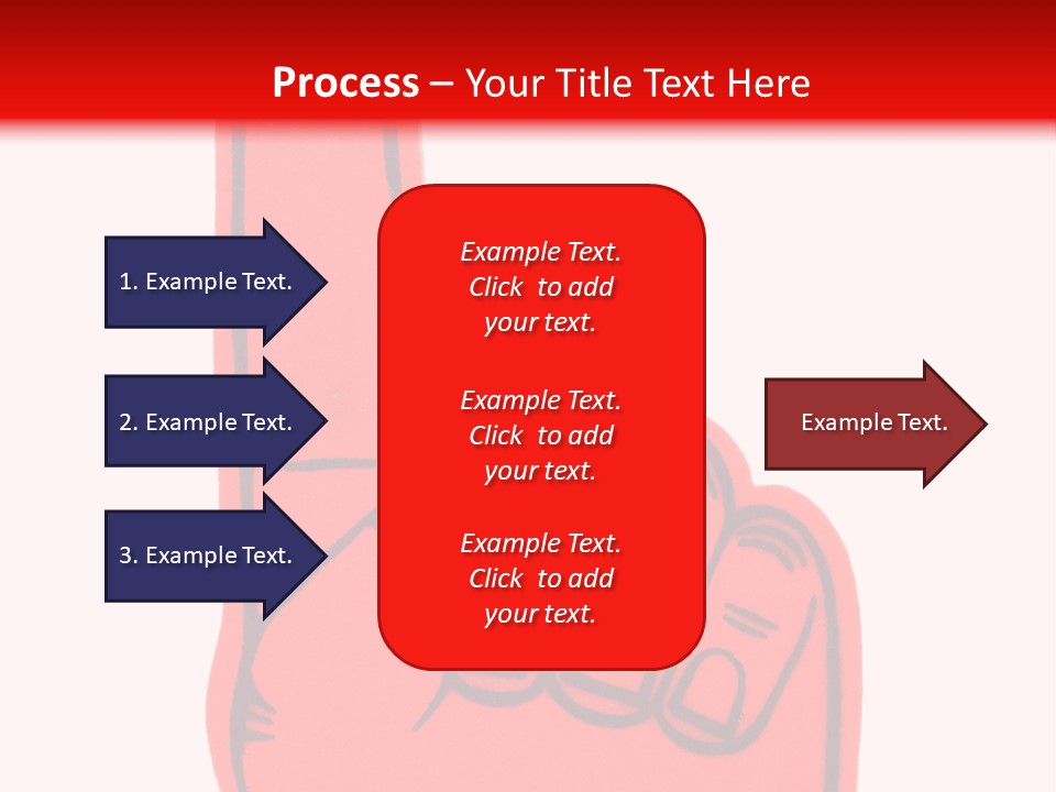 Blank Foam Finger Making The "We're Number 1 Symbol" In Red And Blue, Add Text To The Hand Or Above Hand, - Lots Of Copy Space PowerPoint Template