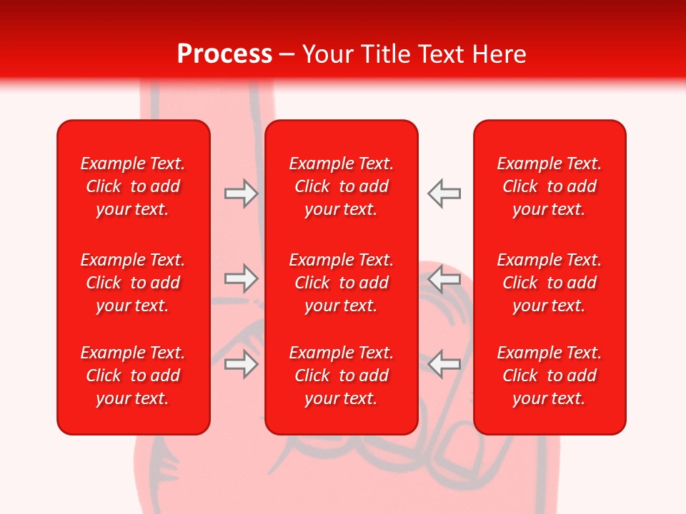 Blank Foam Finger Making The "We're Number 1 Symbol" In Red And Blue, Add Text To The Hand Or Above Hand, - Lots Of Copy Space PowerPoint Template