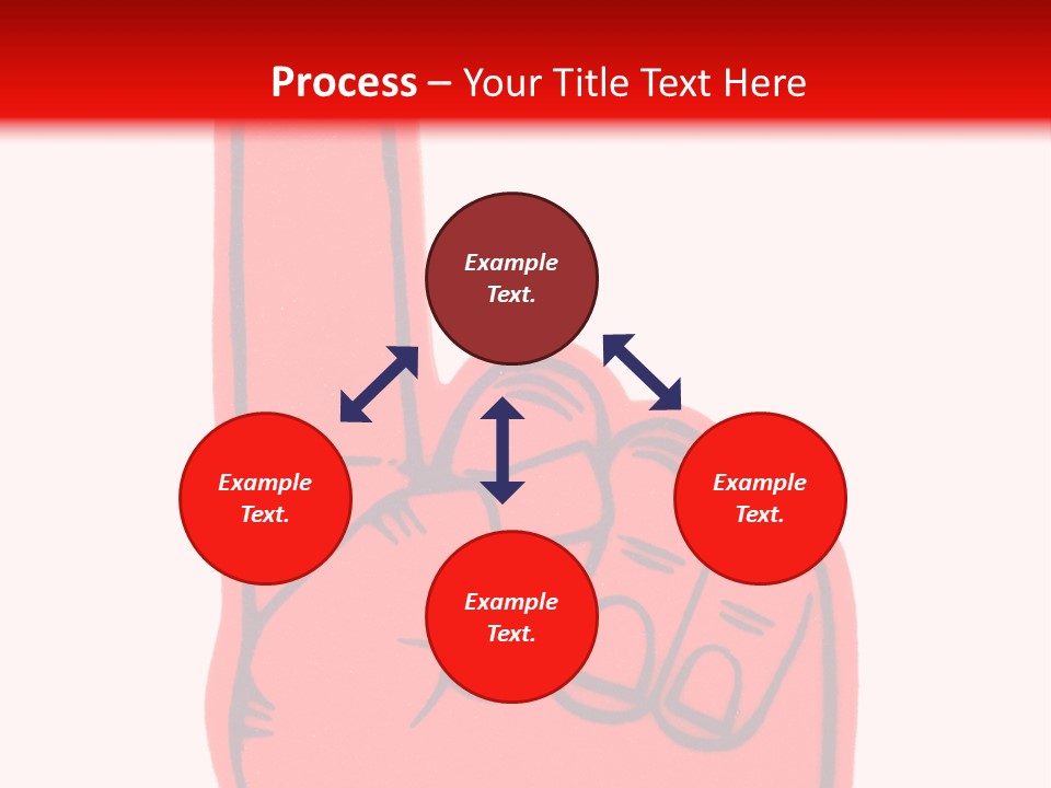 Blank Foam Finger Making The "We're Number 1 Symbol" In Red And Blue, Add Text To The Hand Or Above Hand, - Lots Of Copy Space PowerPoint Template