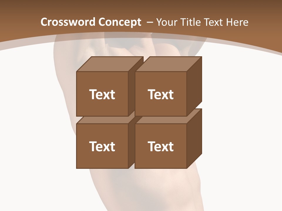 Muscular Y Man With Army Tags Isolated On White PowerPoint Template