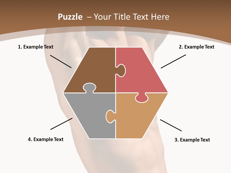 Muscular Y Man With Army Tags Isolated On White PowerPoint Template