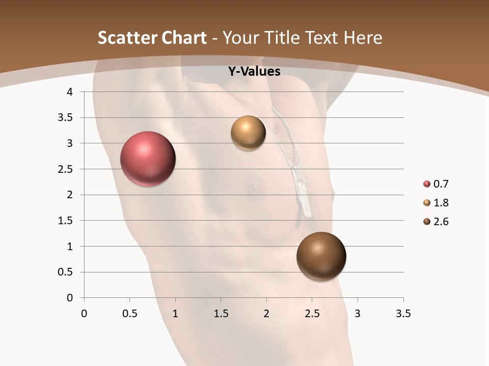 Muscular Y Man With Army Tags Isolated On White PowerPoint Template