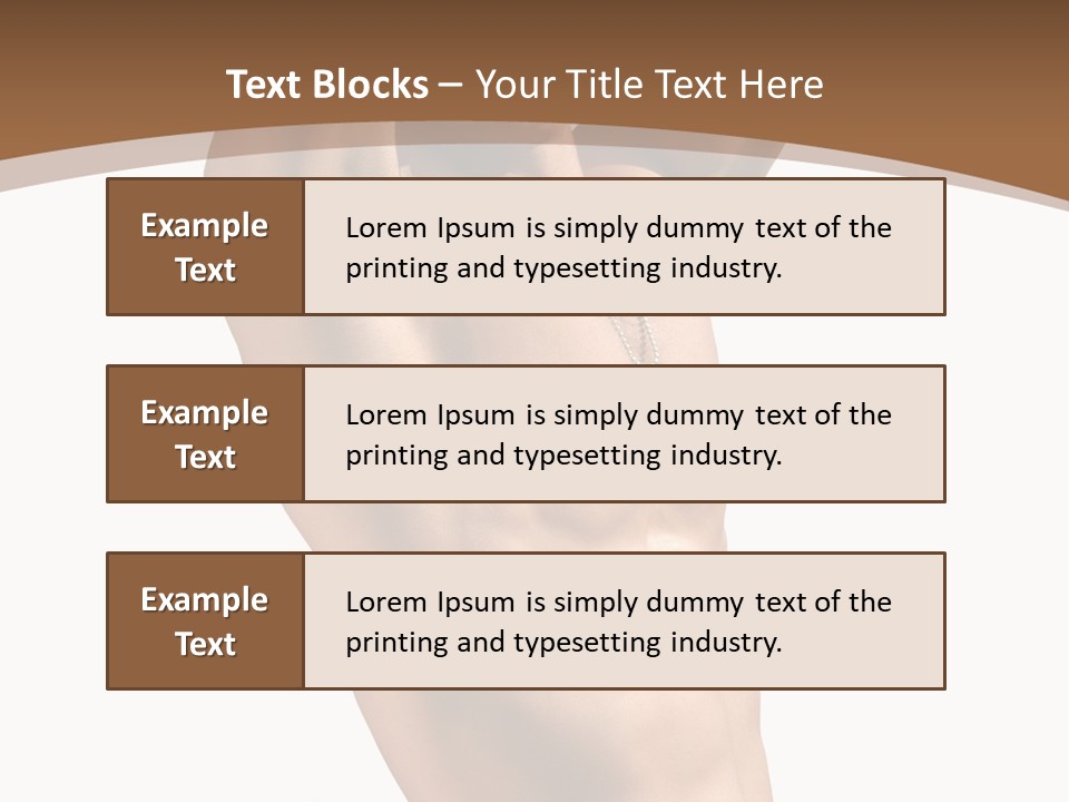 Muscular Y Man With Army Tags Isolated On White PowerPoint Template