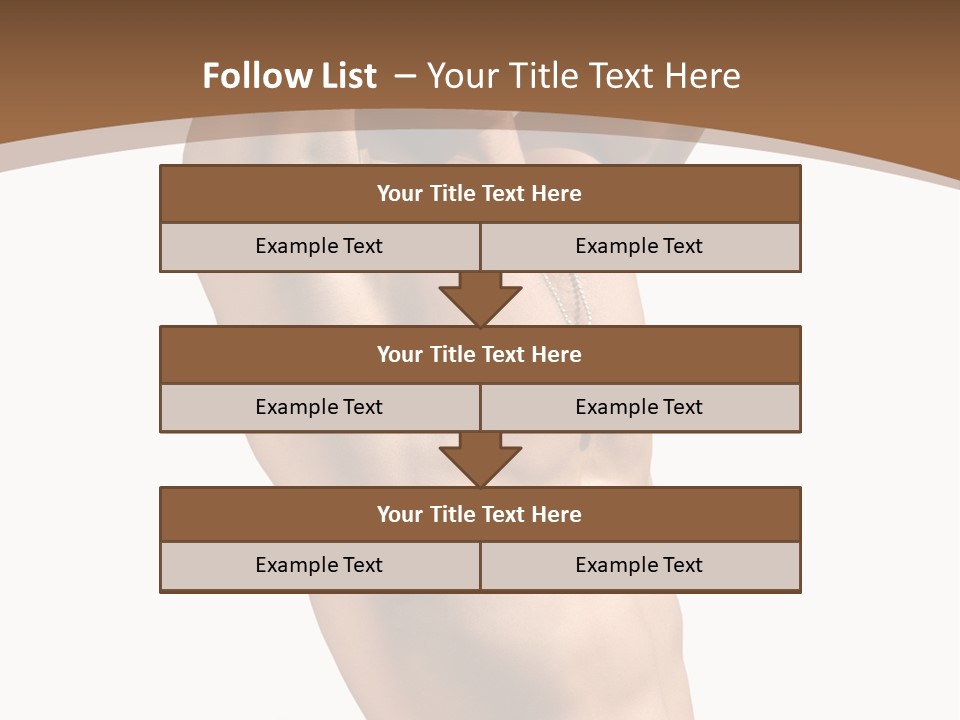 Muscular Y Man With Army Tags Isolated On White PowerPoint Template