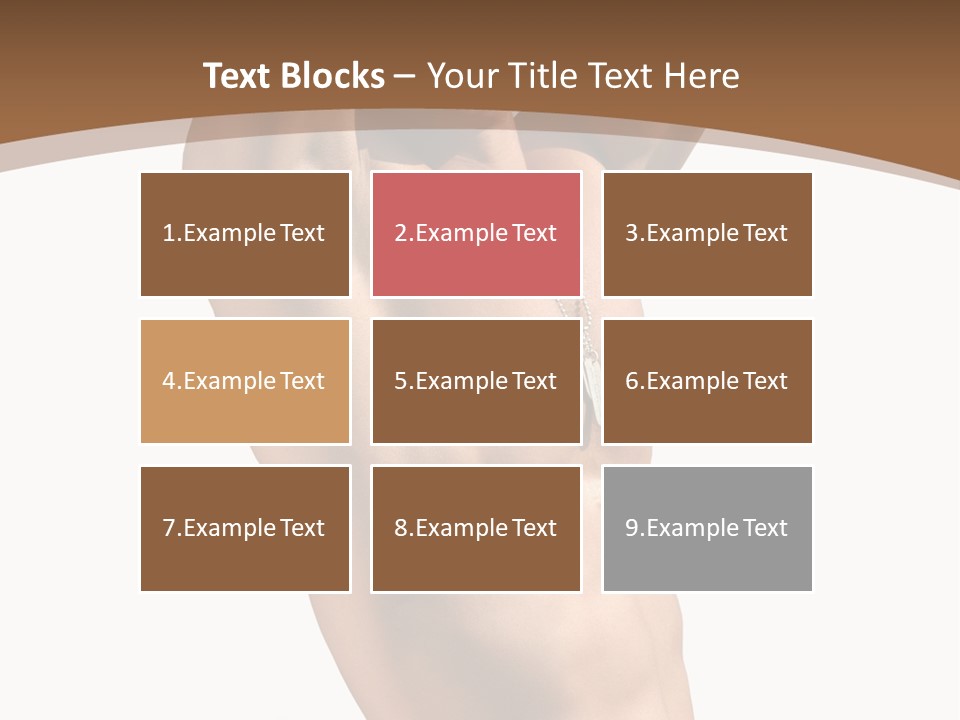 Muscular Y Man With Army Tags Isolated On White PowerPoint Template