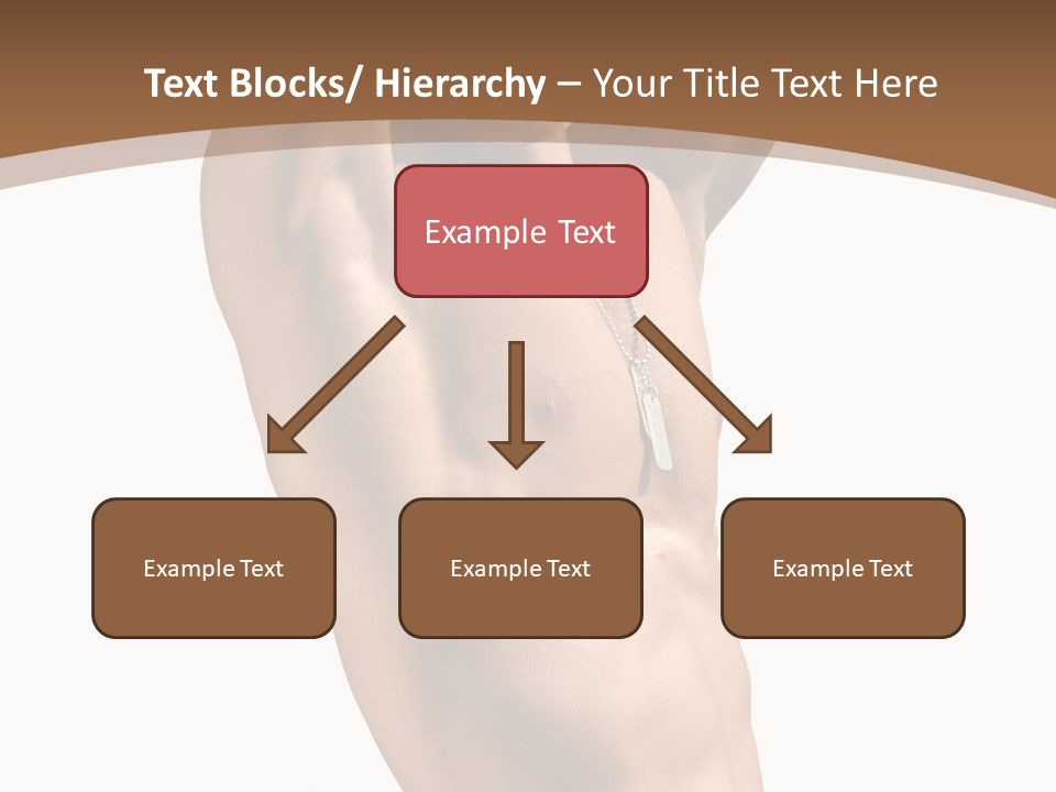 Muscular Y Man With Army Tags Isolated On White PowerPoint Template