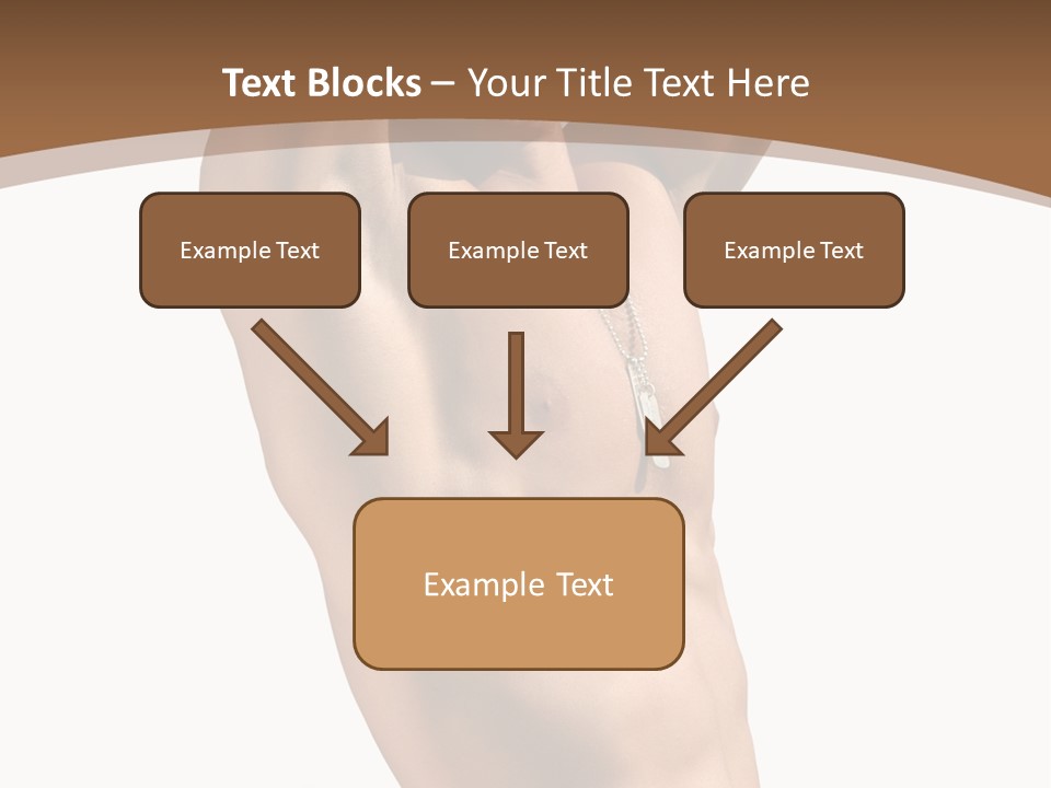 Muscular Y Man With Army Tags Isolated On White PowerPoint Template