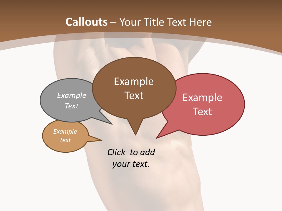 Muscular Y Man With Army Tags Isolated On White PowerPoint Template