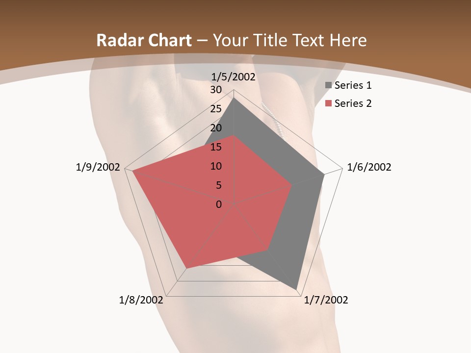 Muscular Y Man With Army Tags Isolated On White PowerPoint Template