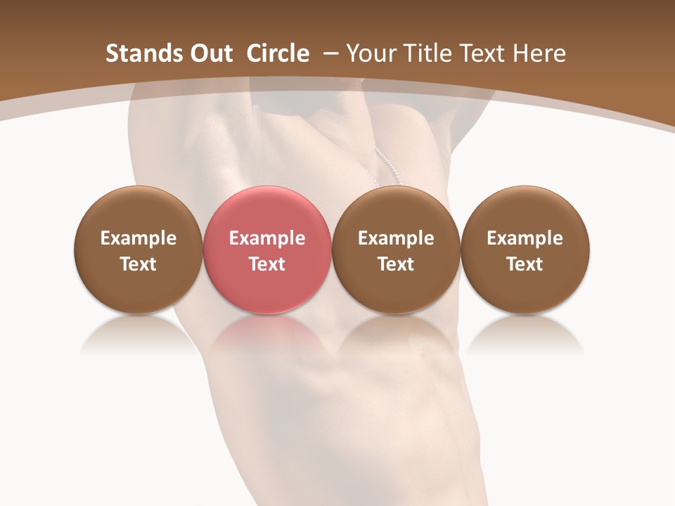 Muscular Y Man With Army Tags Isolated On White PowerPoint Template