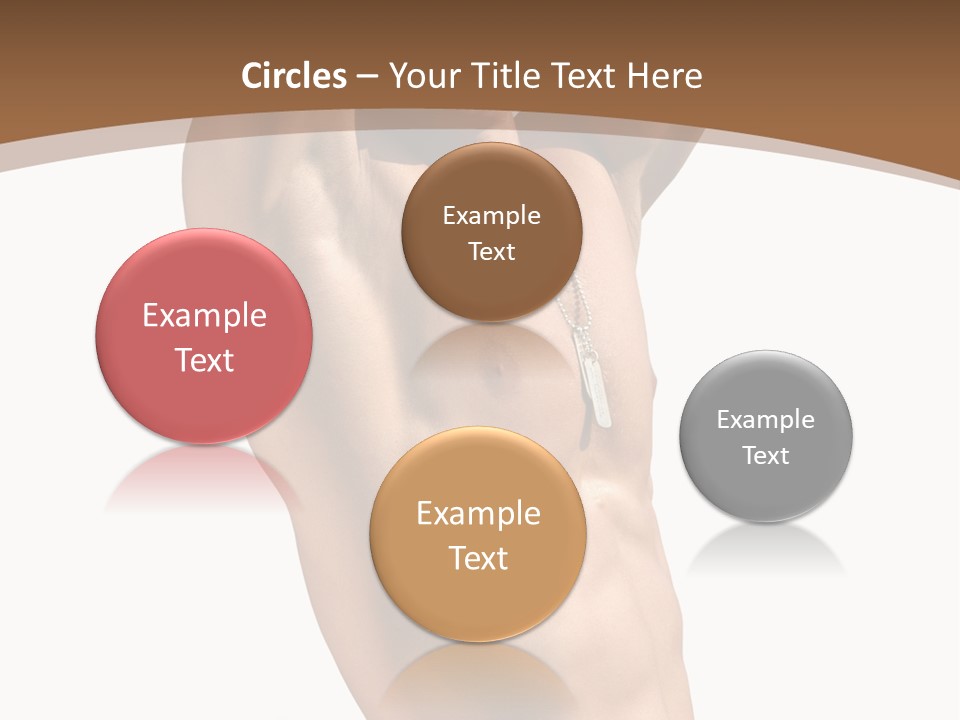 Muscular Y Man With Army Tags Isolated On White PowerPoint Template