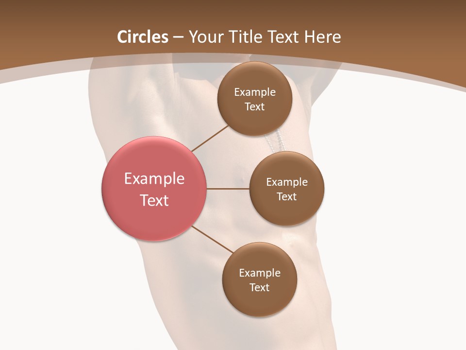 Muscular Y Man With Army Tags Isolated On White PowerPoint Template