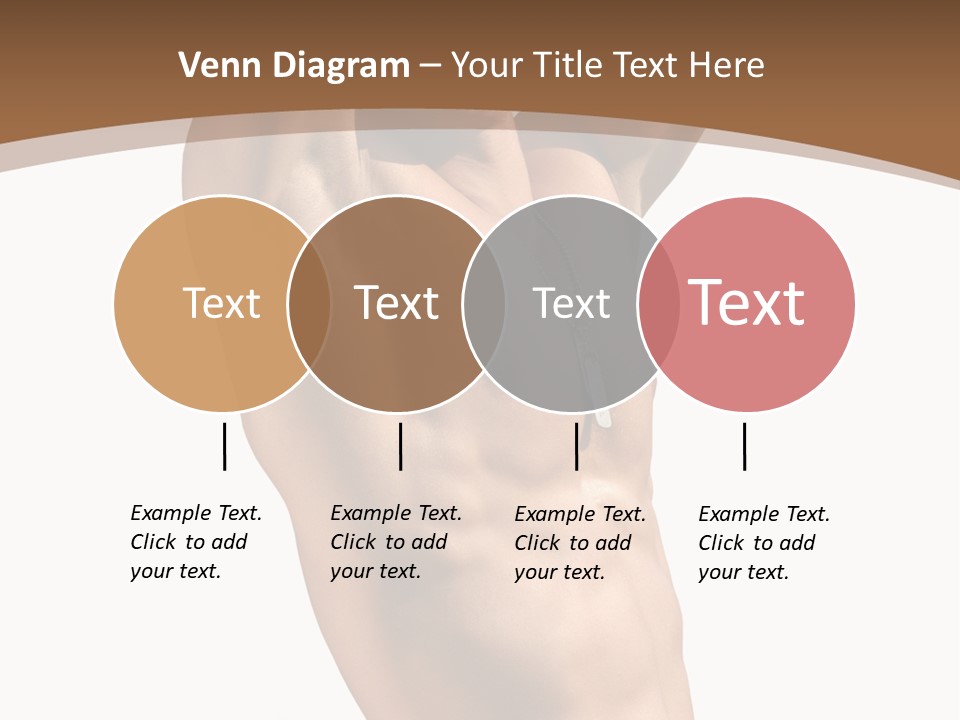 Muscular Y Man With Army Tags Isolated On White PowerPoint Template