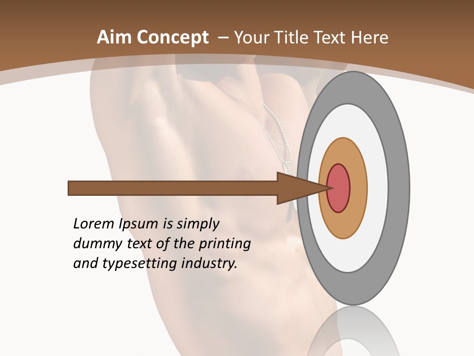 Muscular Y Man With Army Tags Isolated On White PowerPoint Template