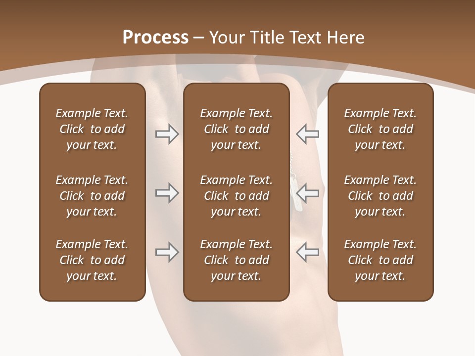 Muscular Y Man With Army Tags Isolated On White PowerPoint Template