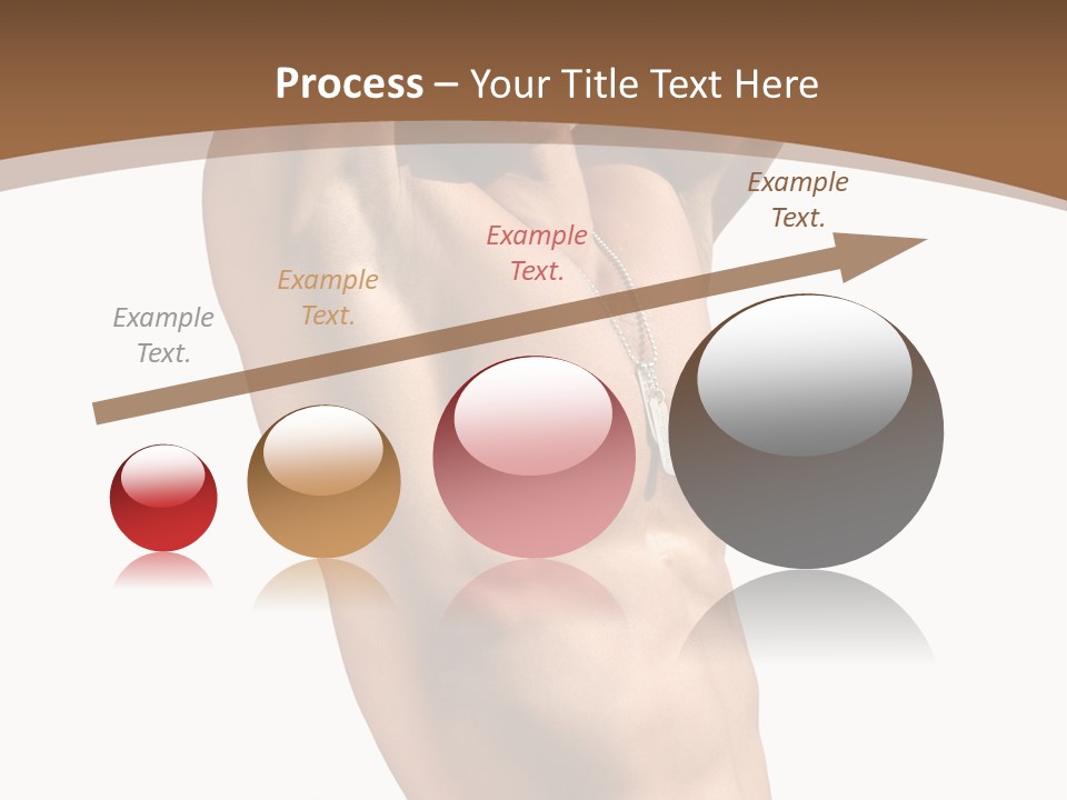 Muscular Y Man With Army Tags Isolated On White PowerPoint Template