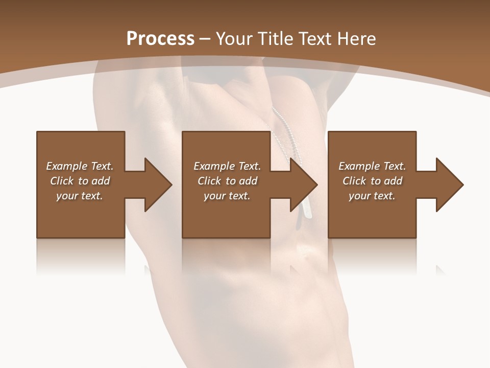 Muscular Y Man With Army Tags Isolated On White PowerPoint Template