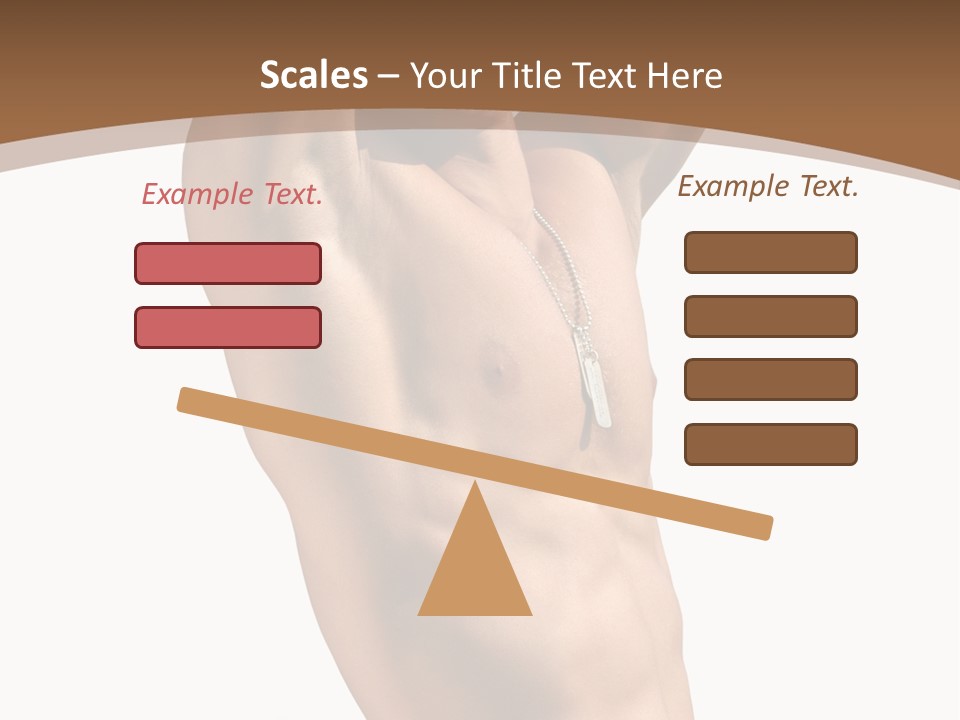 Muscular Y Man With Army Tags Isolated On White PowerPoint Template