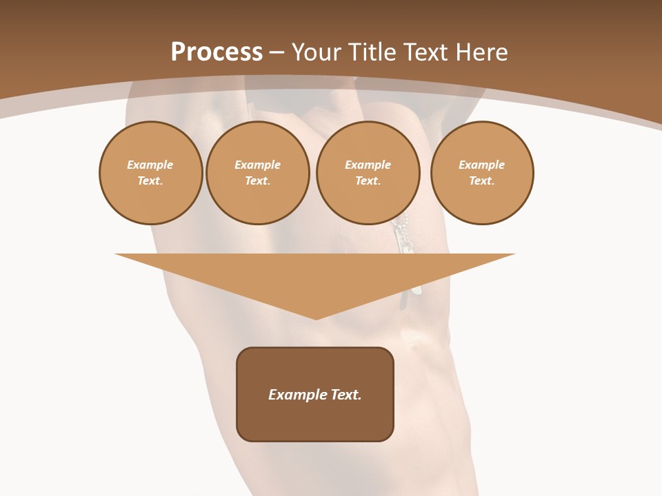 Muscular Y Man With Army Tags Isolated On White PowerPoint Template